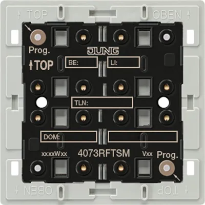 JUNG KNX Funk-Tastsensor-Modul 4073RFTSM | 3-fach | Unterputz | LED-Anzeige | batteriebetrieben | grau