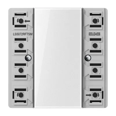 Jung KNX Funk-Wandsender-Modul 2-fach | LS5072RFTSM | Taster Aufputz | 868,3 MHz | inkl. Batterie | LED | Kunststoff