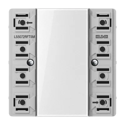 Jung KNX Funk-Wandsender-Modul 2-fach | LS5072RFTSM | Taster Aufputz | 868,3 MHz | inkl. Batterie | LED | Kunststoff