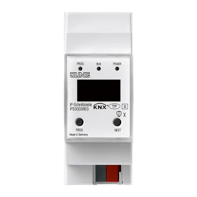 Jung KNX IP-Schnittstelle IPS 300 SREG | REG 2TE | KNX IP Secure | 8 Verbindungen | Hutschiene | galvanisch getrennt