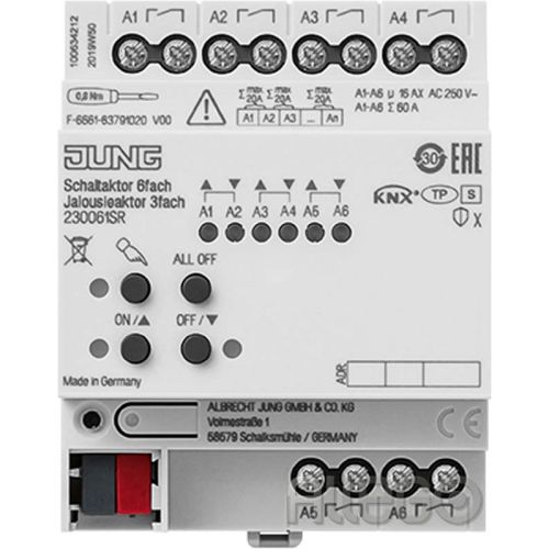 Bild: JUNG KNX-Jalousieaktor 6-fach 230061SR
