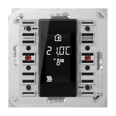 JUNG KNX Raumcontroller-Modul A 5294 D1 ST | 4fach Tastsensor | 8 Tasten | LC-Anzeige | Status-LED
