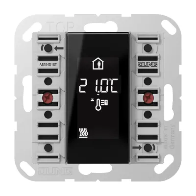 JUNG KNX Raumcontroller-Modul A 5294 D1 ST | 4fach Tastsensor | 8 Tasten | LC-Anzeige | Status-LED