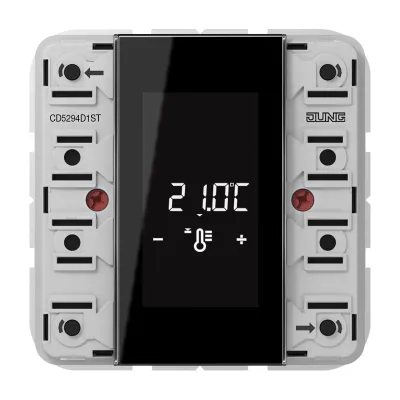 JUNG KNX Kompakt-Raumcontroller-Modul CD 5294 D1 ST | 4fach | Unterputz | 8 Tasten | LC-Anzeige | Status-LEDs