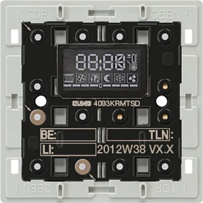 JUNG KNX Raumtemperaturregler 4093KRMTSD | Unterputz | Busankoppler | Tastensensor | Status-LED | Kunststoff