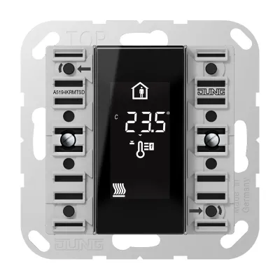 Jung KNX Raumcontroller-Modul A5194KRMTSD | 4-fach Unterputz | Raumtemperaturregler | Status-LED | LC-Anzeige
