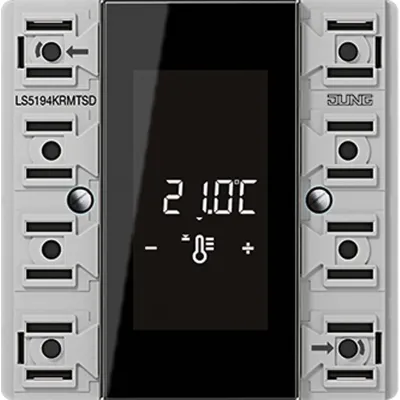Jung KNX Kompakt-Raumcontroller LS5194KRMTSD | 4fach Unterputz | 8 Tasten | Status-LED | Temperaturregler | Kunststoff