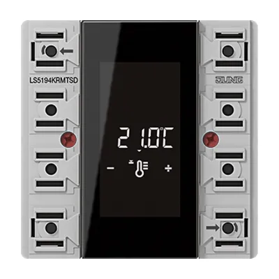 Jung KNX Kompakt-Raumcontroller LS5194KRMTSD | 4fach Unterputz | 8 Tasten | Status-LED | Temperaturregler | Kunststoff