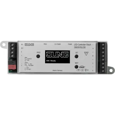 JUNG KNX Dimmaktor 39005 1S LED E | LED-Controller 5-fach | 100-480W | DC 5-48V | Einbau | RGB/HSV | Secure | IP20