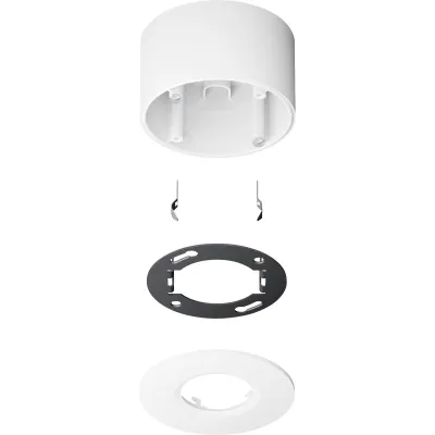Jung Aufputzgehäuse KNX Präsenzmelder Mini PMM-AP-SET-WW | Deckenmontage | Zubehör-Set | alpinweiß