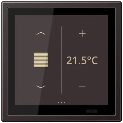 JUNG KNX Raumcontroller LS TOUCH AL 459 D1 S D | Unterputz | Aluminium matt | dark | Status-LED | Temperaturregler