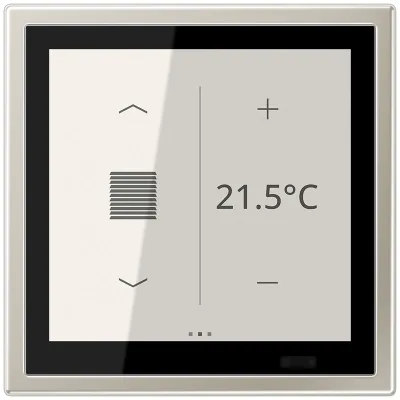 JUNG KNX Raumcontroller LS Touch ES 459 D1 S | Unterputz | Edelstahl matt | Temperaturregler | Status-LED | IP20