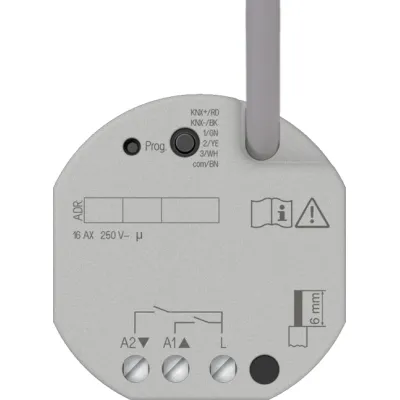 JUNG KNX Schaltaktor 2-fach / Jalousieaktor 1-fach 23002 1S U | Unterputz | 2x16A 2300W | Secure | C-Last