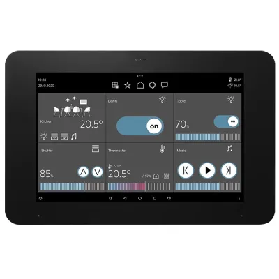 JUNG KNX Smart Panel 8 SP0081U | Touchpanel Unterputz | 8 Zoll HD | Busankoppler | schwarz | USB