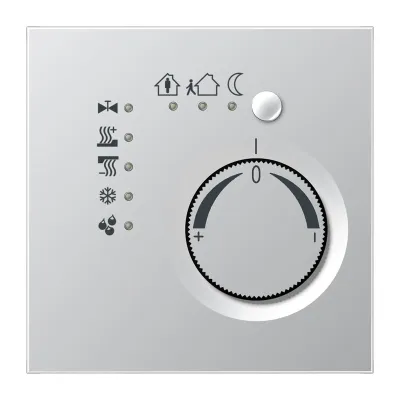 JUNG KNX Stetigregler AL2178 | Raumtemperaturregler Unterputz | Busankoppler | Stellrad | LED | Aluminium