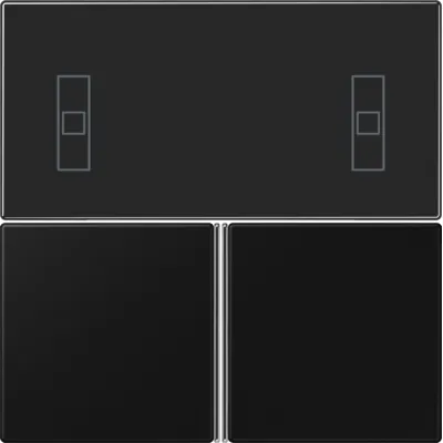 JUNG KNX Tastensatz LS4093TSASWM | Taster für Komfortregler Modul | Kunststoff matt | graphitschwarz RAL 9005