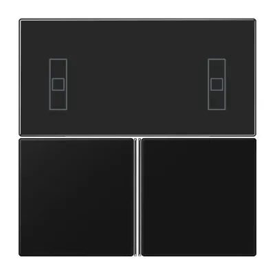 JUNG KNX Tastensatz LS4093TSASWM | Taster für Komfortregler Modul | Kunststoff matt | graphitschwarz RAL 9005