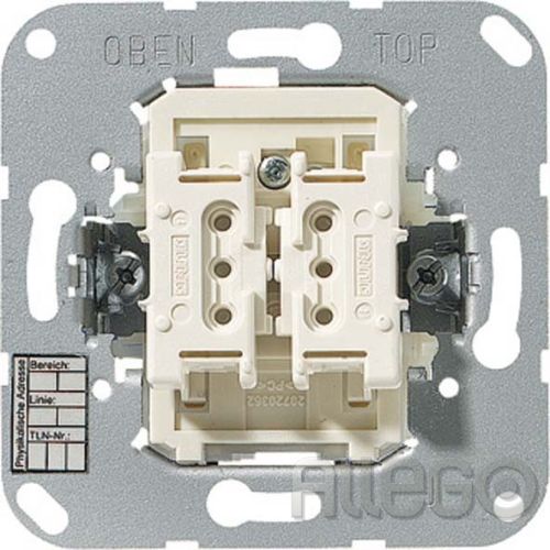 Bild: Jung KNX Taster BA 2-fach Mittenstellung 4072.02 LED