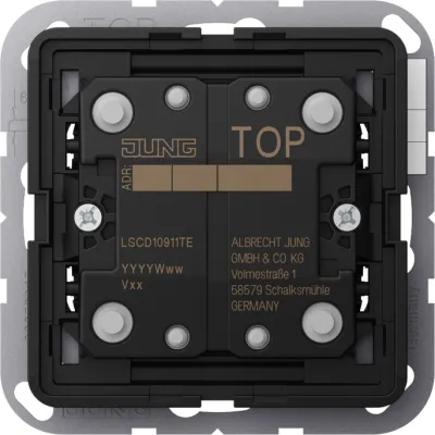 JUNG KNX Taster Erweiterung LSCD10911TE | 1-fach | Unterputz | 2 Betätigungspunkte | Serie CD/LS | Smart Home