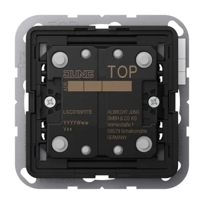 JUNG KNX Taster Erweiterung LSCD10911TE | 1-fach | Unterputz | 2 Betätigungspunkte | Serie CD/LS | Smart Home