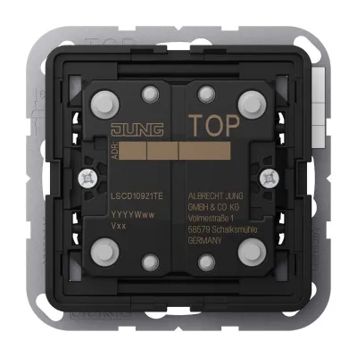 JUNG KNX Taster Erweiterung LSCD10921TE | 2-fach Unterputz | 4 Betätigungspunkte | Serie CD/LS | IP20 | für Smart Home