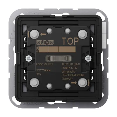 JUNG KNX Taster Standard 1-fach LSCD10711ST | Unterputz | 2 Betätigungen | Busankoppler | LED-Status | IP20