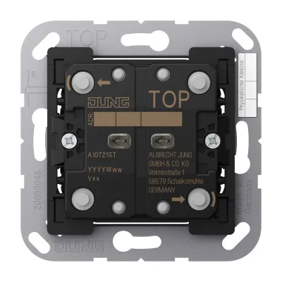 JUNG KNX Taster Standard 2-fach A10721ST | Unterputz | 2 Tasten | 4 Bedienelemente | Busankoppler | LED-Anzeige | IP20