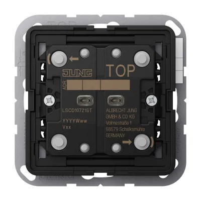 JUNG KNX Taster Standard 2-fach LSCD10721ST | Unterputz | Data Secure | 4 Tasten | Status-LED | IP20 | Serie CD/LS