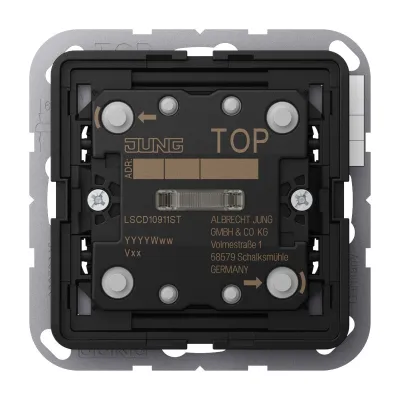 JUNG KNX Taster Universal 1fach LSCD10911ST | Unterputz | 2 Betätigungspunkte | Busankoppler | Status-LED | IP20
