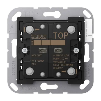 JUNG KNX Taster Universal 2fach A10921ST | Unterputz | 4 Bedienstellen | LED | Busankoppler | Data Secure | Serie AS/A