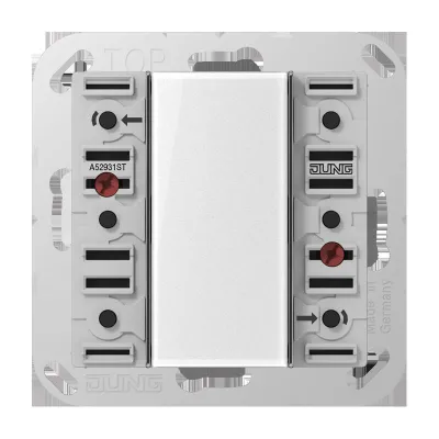 JUNG KNX Tastsensor-Modul A 52931 ST | 3fach | Unterputz | 6 Tasten | LED-Status | IP20 | Kunststoff | Serie AS/A