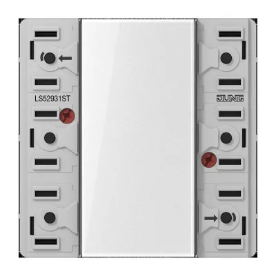 JUNG KNX Tastsensor-Modul LS 52931 ST | 3-fach Universal | Unterputz | 6 Tasten | LED | IP20 | Kunststoff | Serie LS