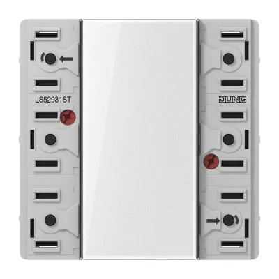 JUNG KNX Tastsensor-Modul LS 52931 ST | 3-fach Universal | Unterputz | 6 Tasten | LED | IP20 | Kunststoff | Serie LS
