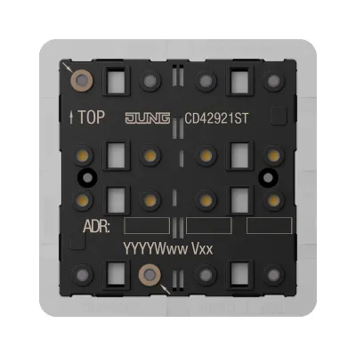 JUNG KNX Tastsensor-Modul CD 4292 1ST | Universal 2fach | Unterputz | Secure | 4-fach | Busankoppler | LED-Anzeige