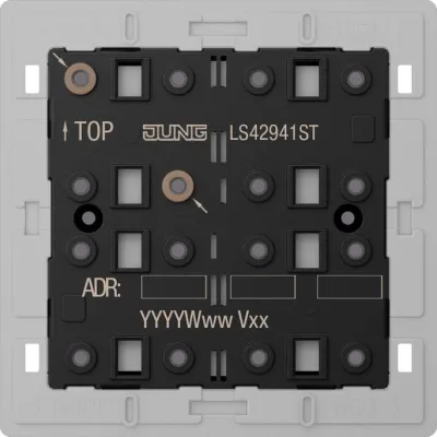 JUNG KNX Tastsensor-Modul LS 4294 1ST | 4fach Universal | Unterputz | 8 Tasten | LED-Anzeige | Secure | Serie LS