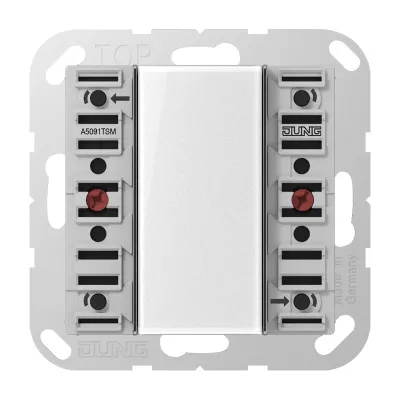 JUNG KNX Tastsensor-Modul Universal A5091TSM | 1fach | Unterputz | integrierter Busankoppler | LED-Anzeige | Kunststoff
