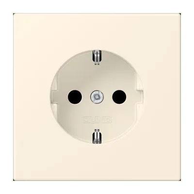 JUNG SCHUKO Steckdose LC1520KI245 | Unterputz | erhöhtem Berührungsschutz | Duroplast | matt | IP20 | blanc ivoire