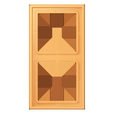 JUNG Rahmen 2-fach LC 982 254 | Einbaurahmen Unterputz waagerecht & senkrecht | Duroplast matt | ocre jaune clair