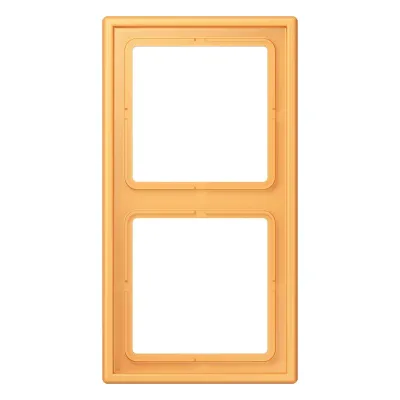 JUNG Rahmen 2-fach LC 982 254 | Einbaurahmen Unterputz waagerecht & senkrecht | Duroplast matt | ocre jaune clair