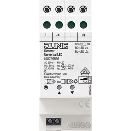 Bild: JUNG LED-Universal Dimmer REG DU 1755 REG