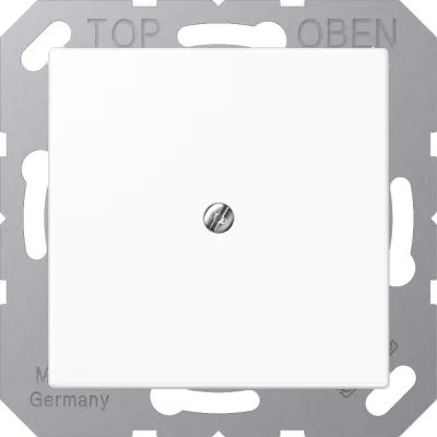 JUNG Leitungsauslass A590AWW | Kabelauslass Unterputz | Zugentlastung | Tragring | Duroplast | 55x55 mm | alpinweiß