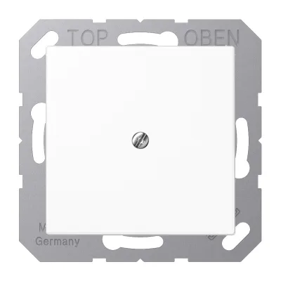 JUNG Leitungsauslass A590AWW | Kabelauslass Unterputz | Zugentlastung | Tragring | Duroplast | 55x55 mm | alpinweiß