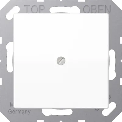 JUNG Leitungsauslass AS590AWW | Kabelauslass Unterputz | Zugentlastung & Tragring | Duroplast | 55x55 mm | alpinweiß