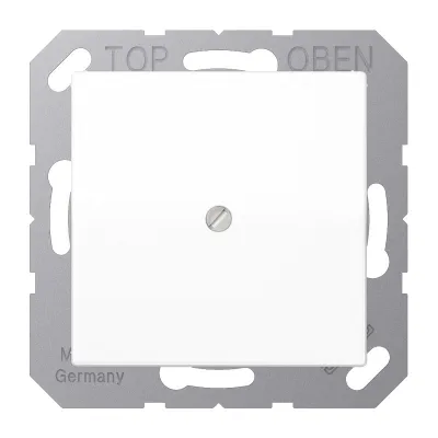 JUNG Leitungsauslass AS590AWW | Kabelauslass Unterputz | Zugentlastung & Tragring | Duroplast | 55x55 mm | alpinweiß