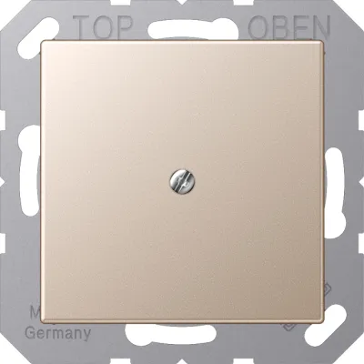 JUNG Leitungsauslass A590ACH | Unterputz Kabelauslass mit Zugentlastung | Duroplast | champagner | 55x55mm | halogenfrei