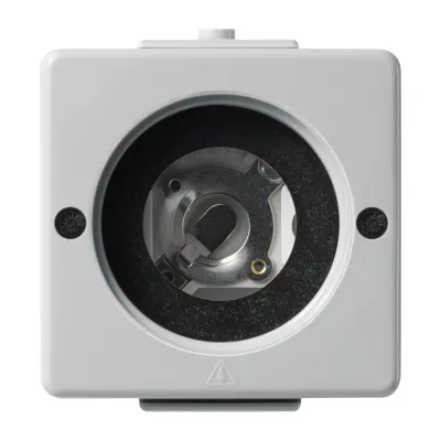 JUNG Lichtsignal E14 637-14W WG600 | 230V Aufputz Basis | max. 5W | IP44 | Duroplast | ohne Haube | grau RAL7035