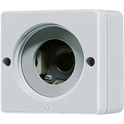 JUNG Lichtsignal E14 637-14W WG600 | 230V Aufputz Basis | max. 5W | IP44 | Duroplast | ohne Haube | grau RAL7035