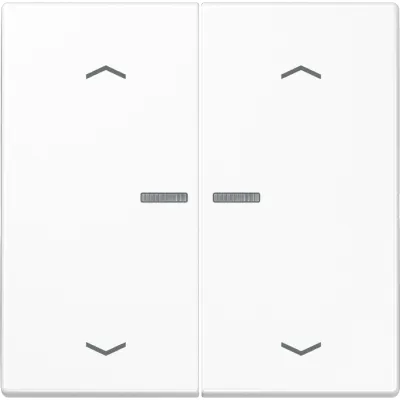 JUNG Wippe für Serientaster | LS102KO5PWW | 2-fach Jalousie KNX | Pfeilsymbol | Lichtleiter | Duroplast | alpinweiß