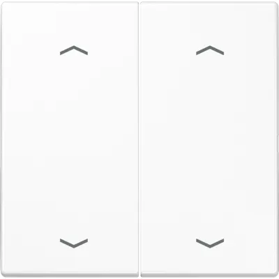 JUNG Wippe 2-fach LS102PWW | Tasterwippe für KNX Jalousie | Symbol Pfeile | Duroplast glänzend | 70x70 mm | alpinweiß