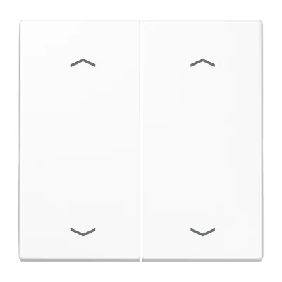 JUNG Wippe 2-fach LS102PWW | Tasterwippe für KNX Jalousie | Symbol Pfeile | Duroplast glänzend | 70x70 mm | alpinweiß